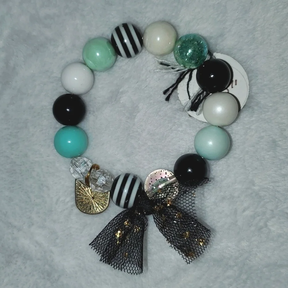 NWT Halloween Cat Charm Bracelet Size Big Kid 6.5